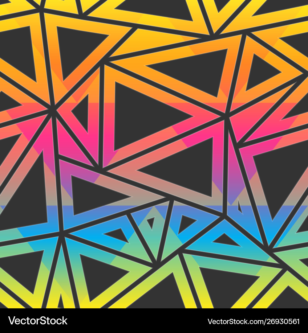 Colorful Geometric Triangle Pattern vector image