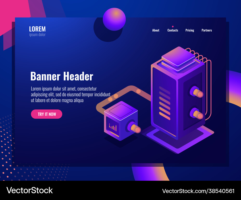 Data filter isometric icon web hosting server Data filter isometric icon web hosting server vector image