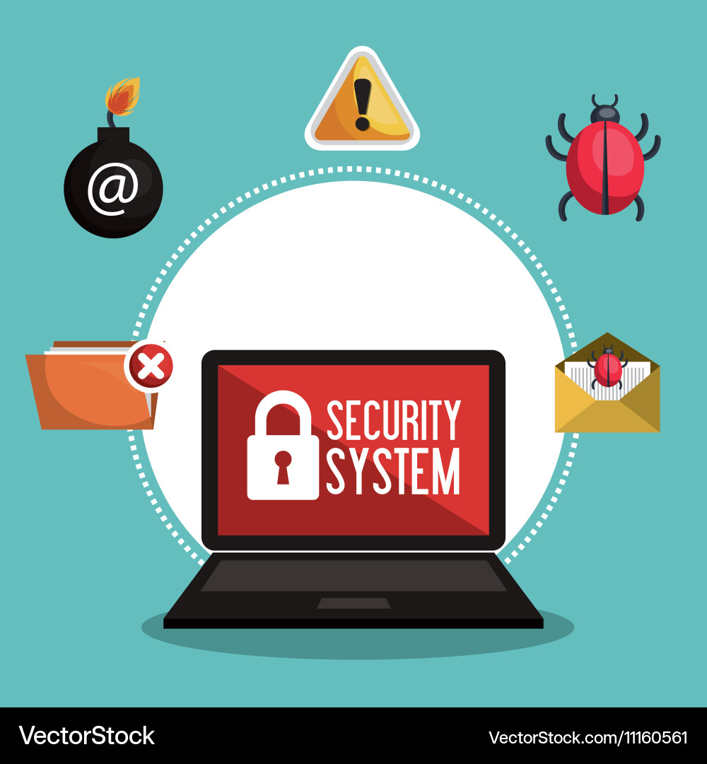 Data protection security system network Vector Image