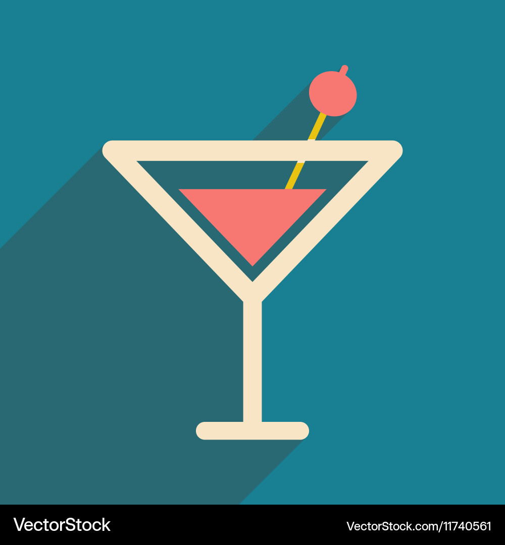Flat with shadow icon and mobile application Vector Image