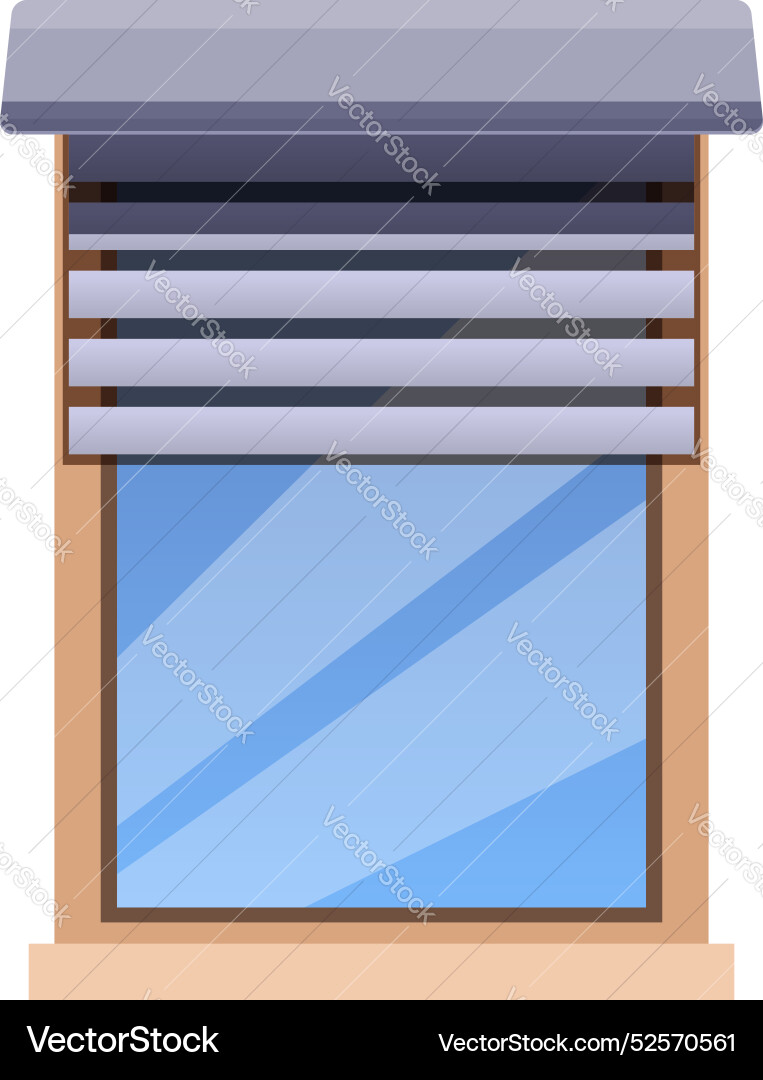 Modern plastic window is protecting from sun heat Vector Image