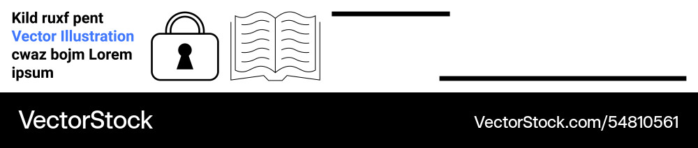 Secure information access concept with lock Secure information access concept with lock vector image