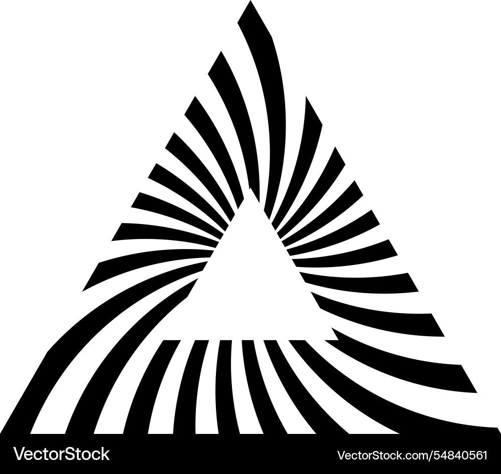 Triangle swirl design element Triangle swirl design element vector image