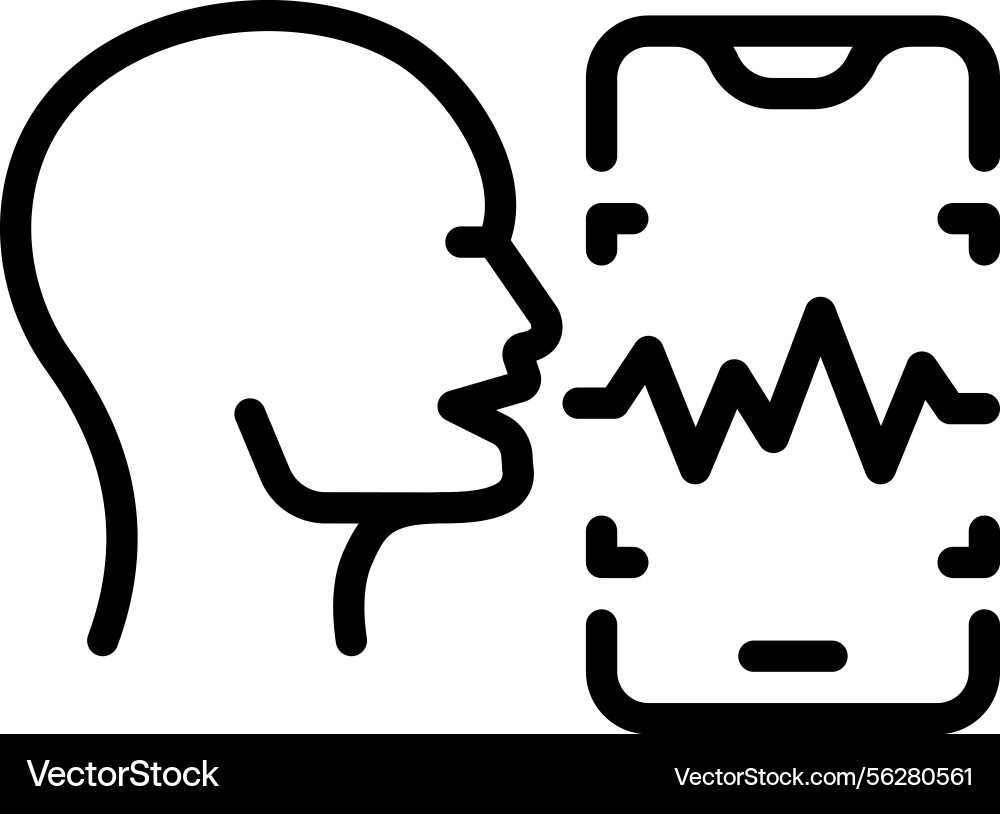 Voice Input Recognition Vector Image