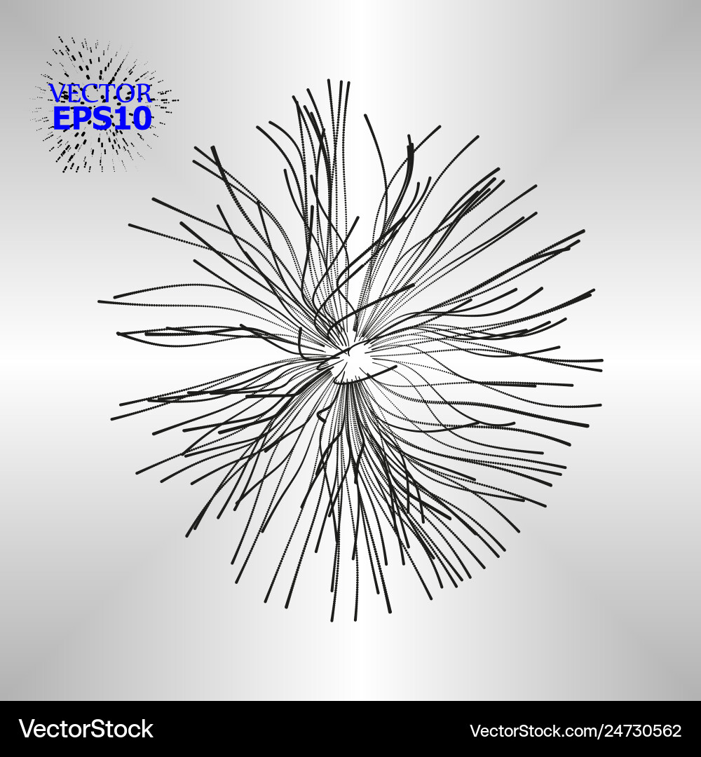 Array with dynamic particles 3d futuristic Array with dynamic particles 3d futuristic vector image