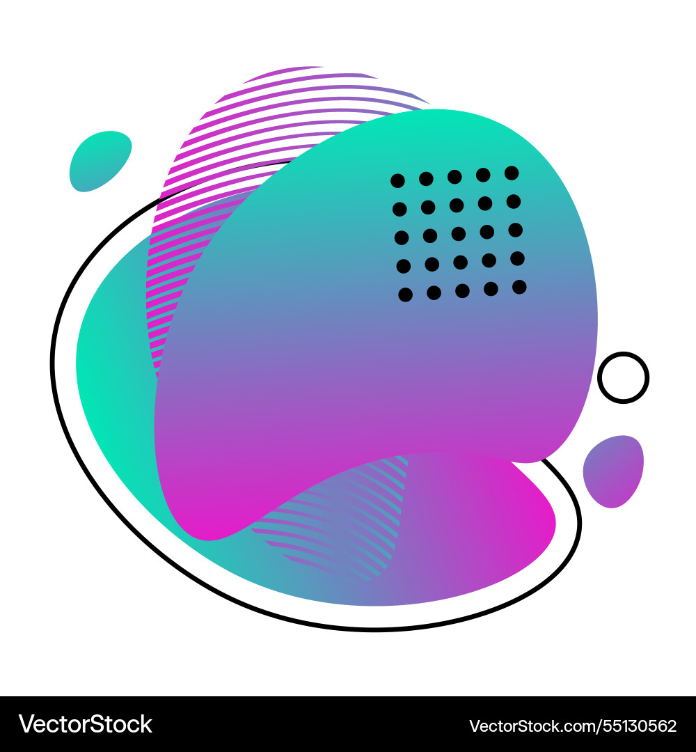Bright abstract amoeba shapes gradient blob Bright abstract amoeba shapes gradient blob vector image