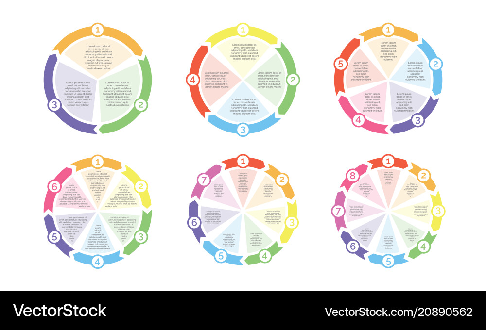 Circular Flowchart Diagram - Cycle Chart vector image
