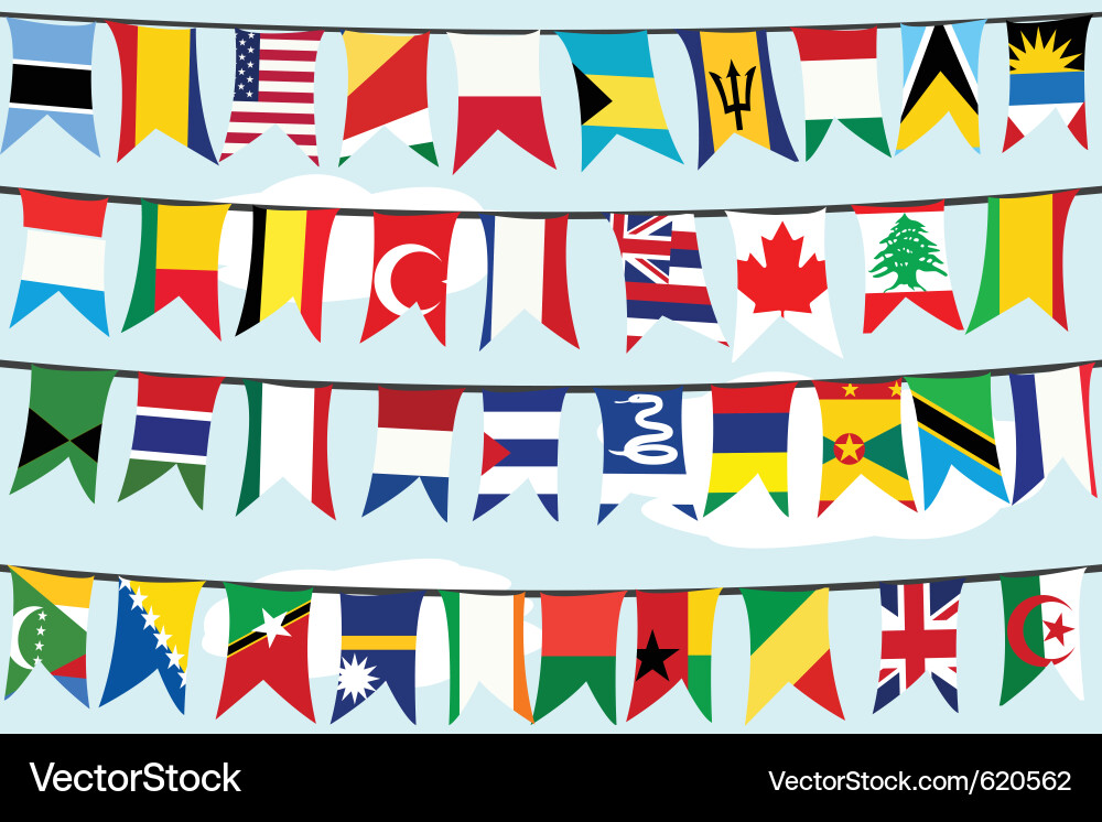 Colorful Flag Strings Vector Image