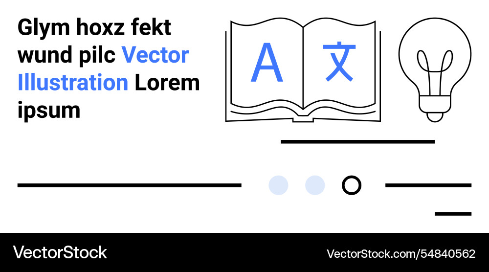Conceptual design featuring language learning Conceptual design featuring language learning vector image