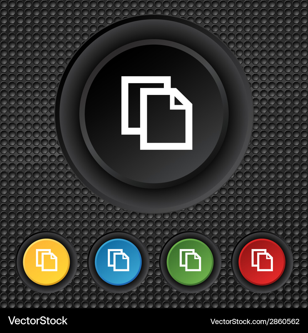 Edit document sign icon content button set Vector Image