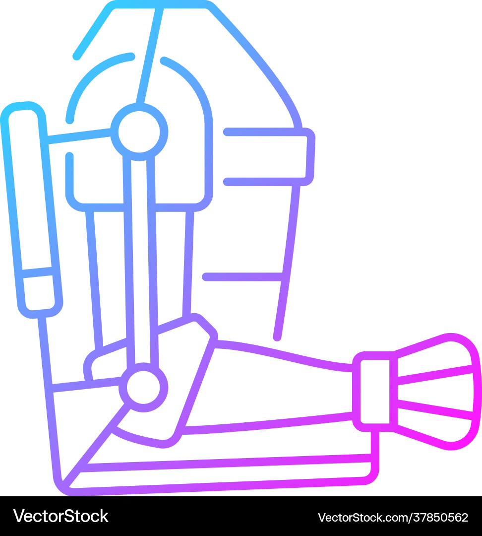 Exoskeleton gradient linear icon Exoskeleton gradient linear icon vector image