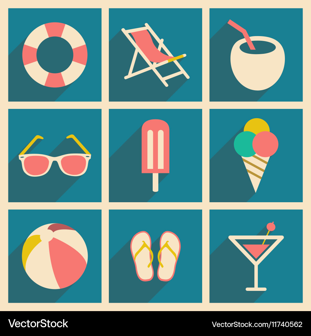 Flat with shadow concept and mobile application vector image