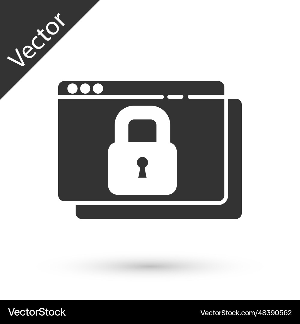 Grey secure your site with https ssl icon vector image