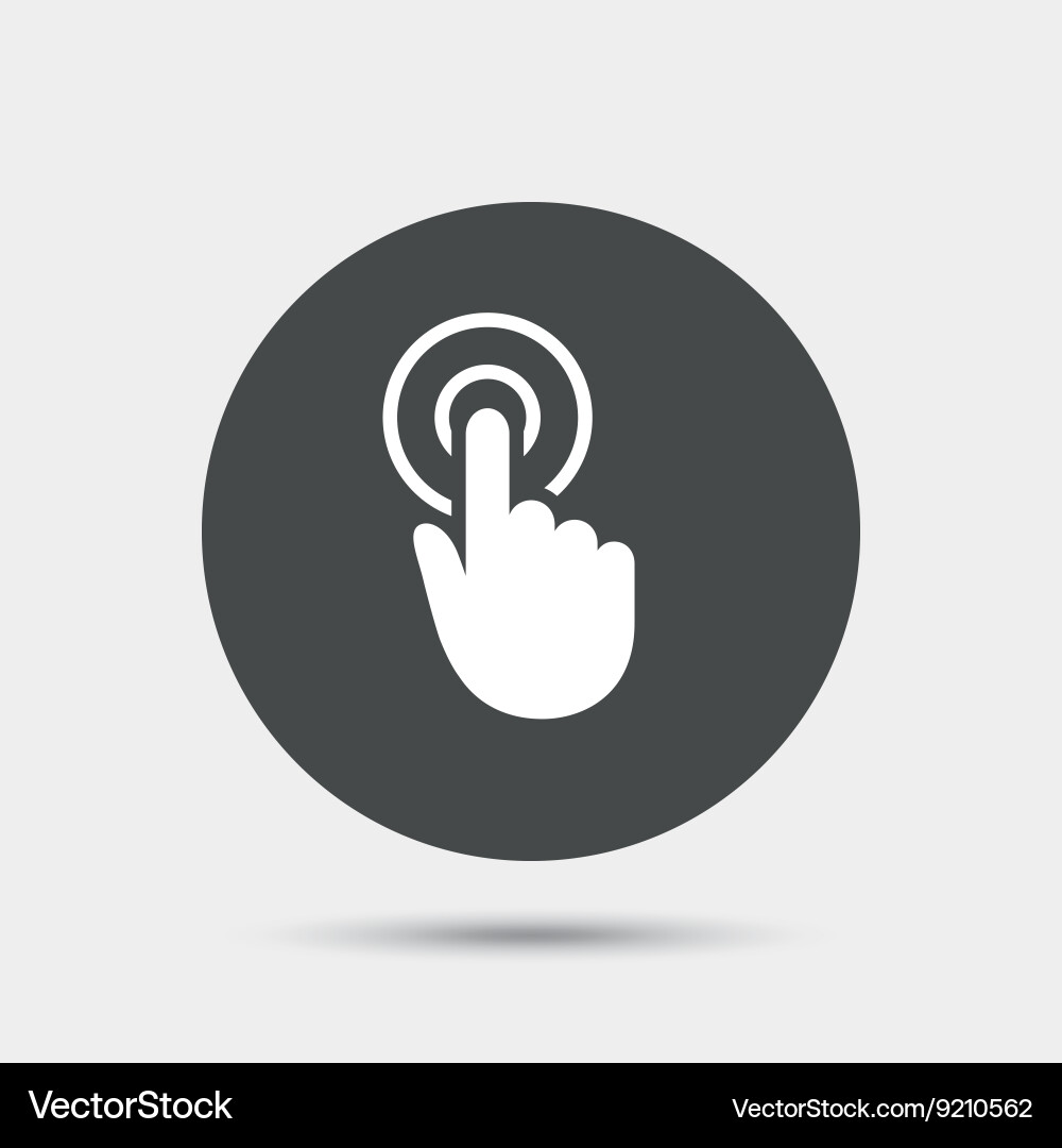 Hand cursor sign icon pointer symbol Vector Image
