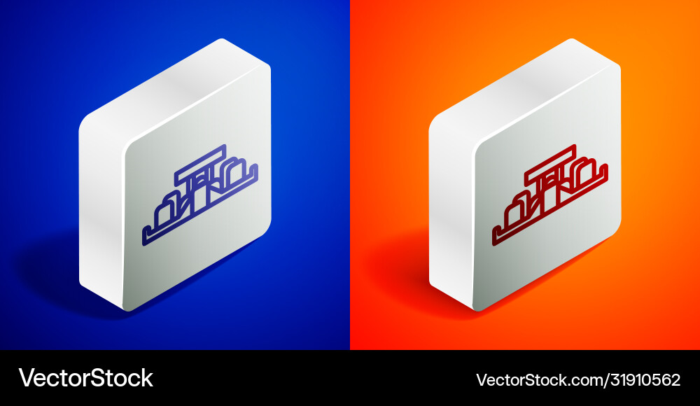 Isometric line formula 1 racing car icon isolated Isometric line formula 1 racing car icon isolated vector image