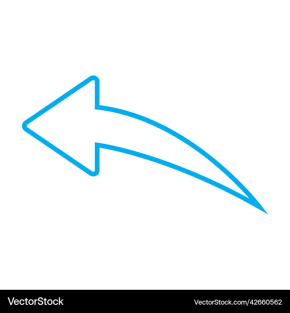 Reply to message or chat arrow line icon Reply to message or chat arrow line icon vector image