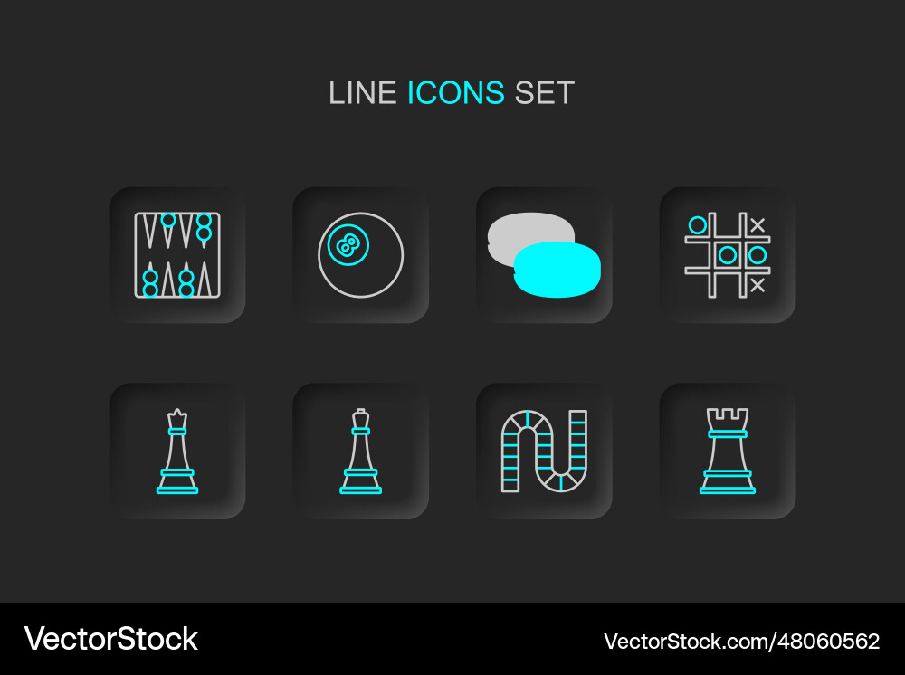 Set line chess board game tic tac toe checker Set line chess board game tic tac toe checker vector image