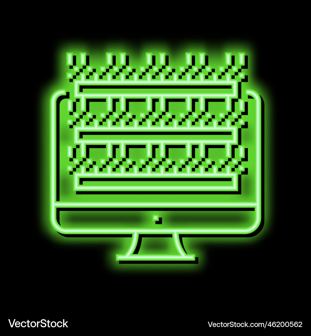 Testing computer screen semiconductor Testing computer screen semiconductor vector image