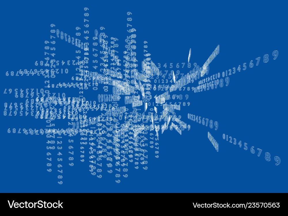 Abstract background consisting of numbers Vector Image