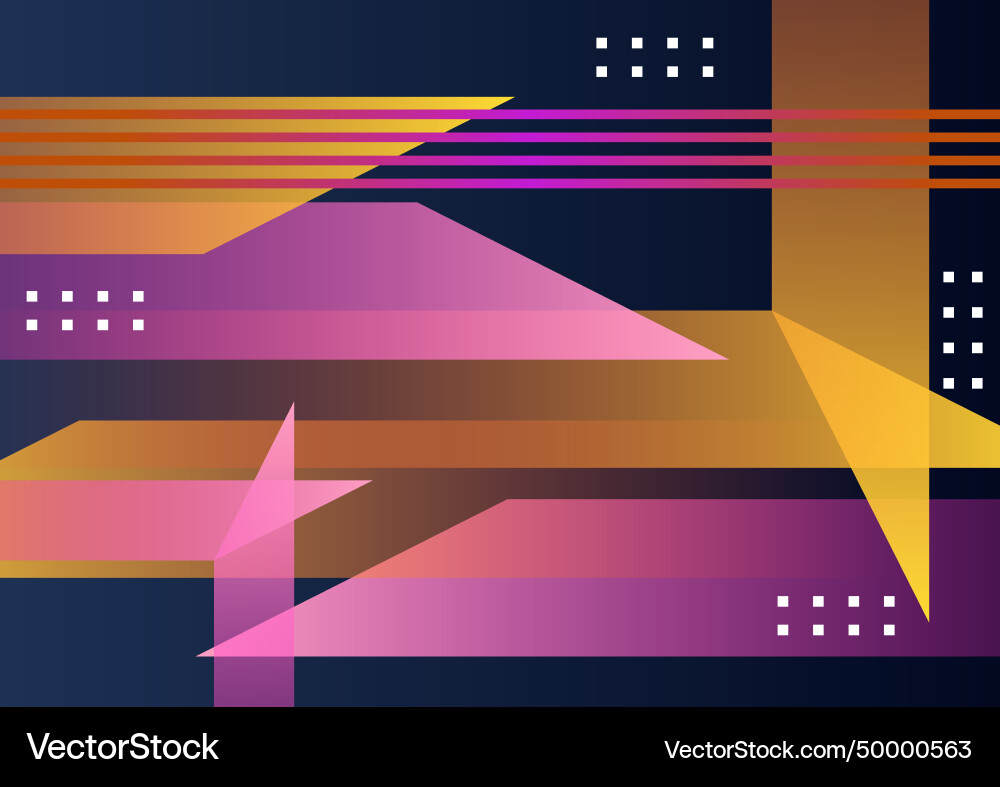 Abstract colorful geometric gradient background Vector Image