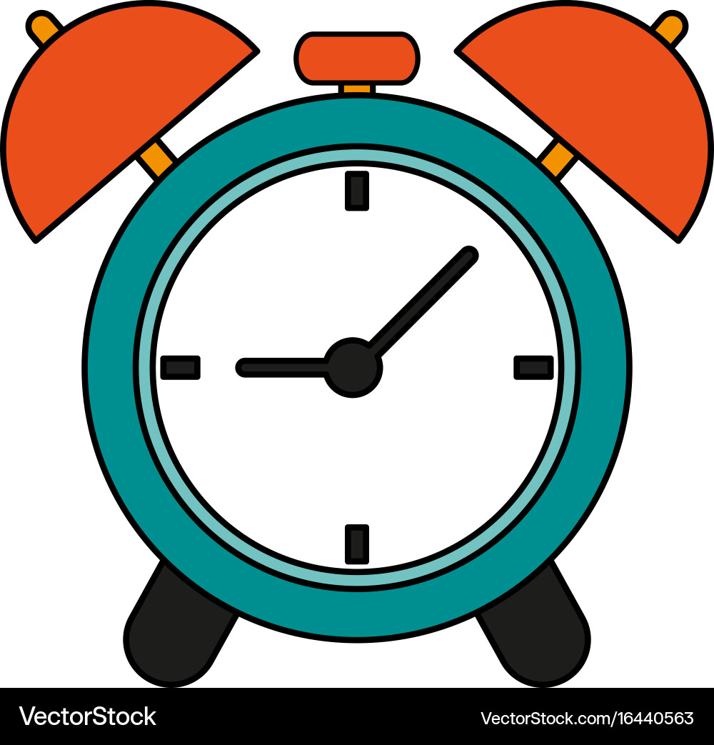 Analog alarm clock icon image Vector Image