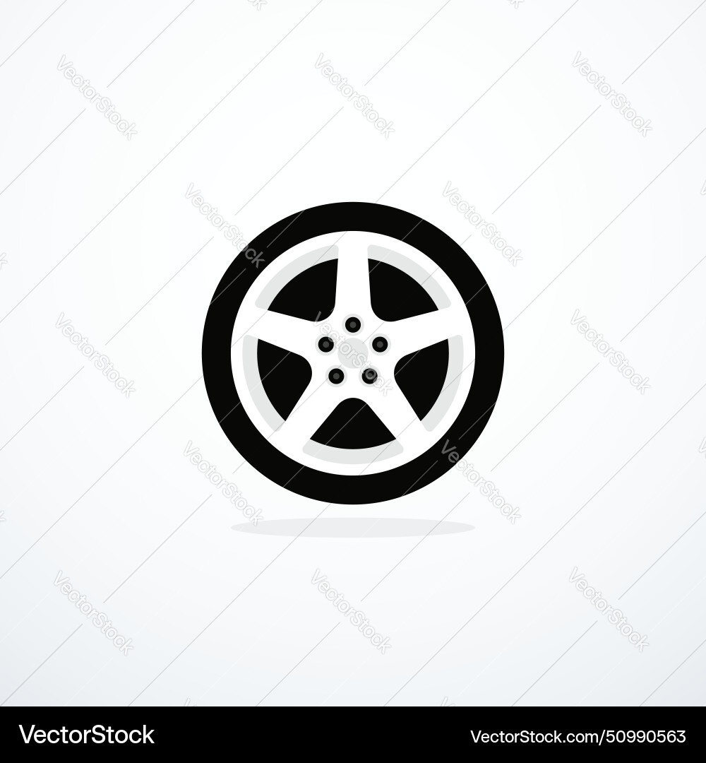 Car wheel icon Royalty Free Vector Image - VectorStock