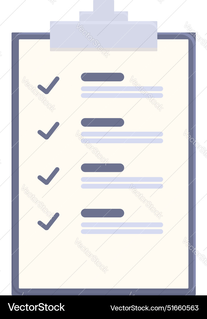 Clipboard with check marks showing completed tasks Clipboard with check marks showing completed tasks vector image