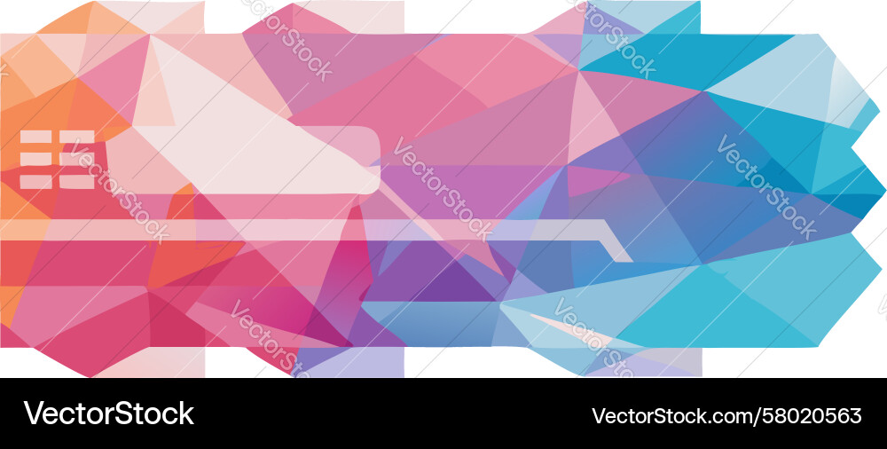 Dynamic Polygonal Flow Abstract Vector Image
