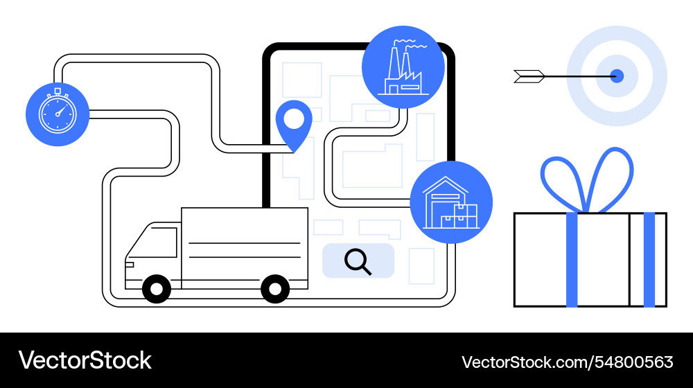 Efficient logistics and supply chain management Vector Image