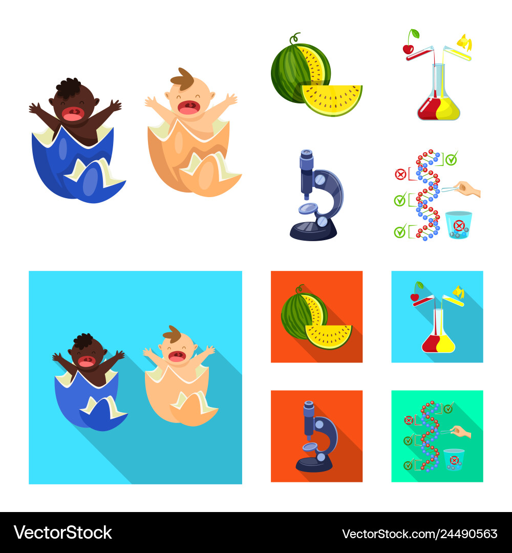 Isolated object of test and synthetic logo set Isolated object of test and synthetic logo set vector image