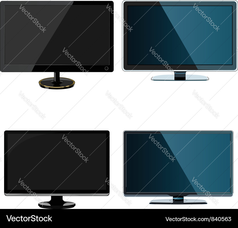 Modern Computer Monitor Vector Image