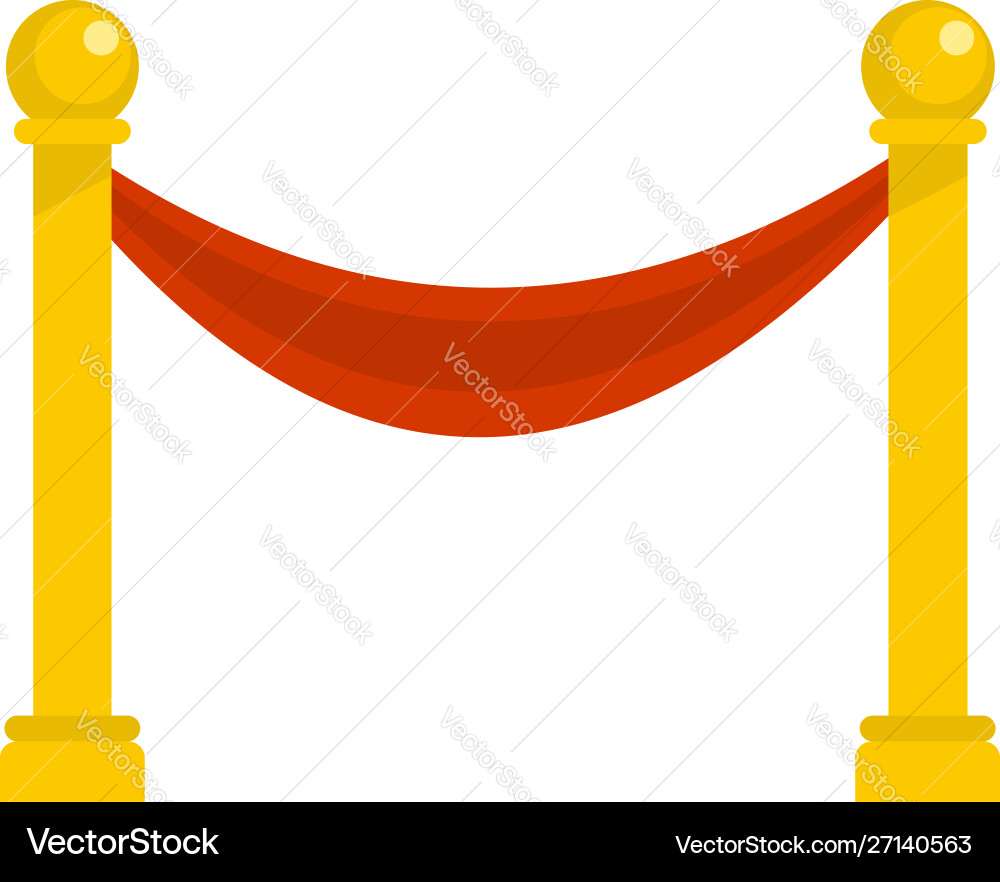 Museum barrier icon flat style vector image