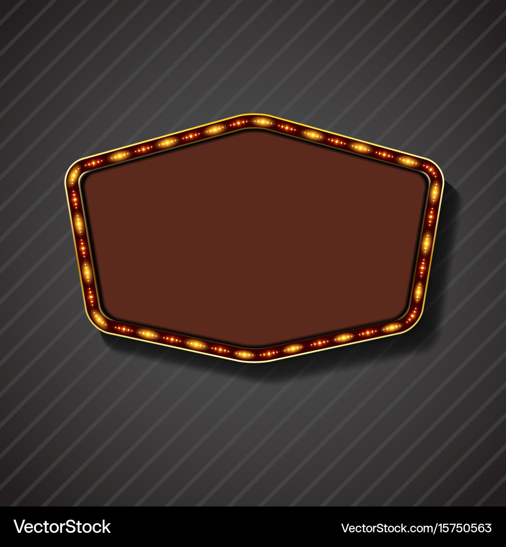Retro arrow with space for text black background Vector Image
