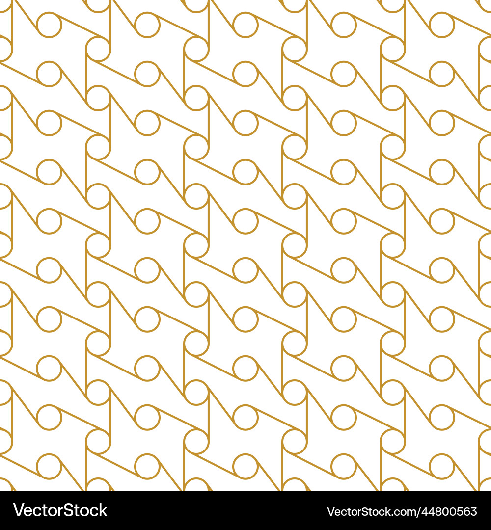Seamless pattern of circles and lines vector image