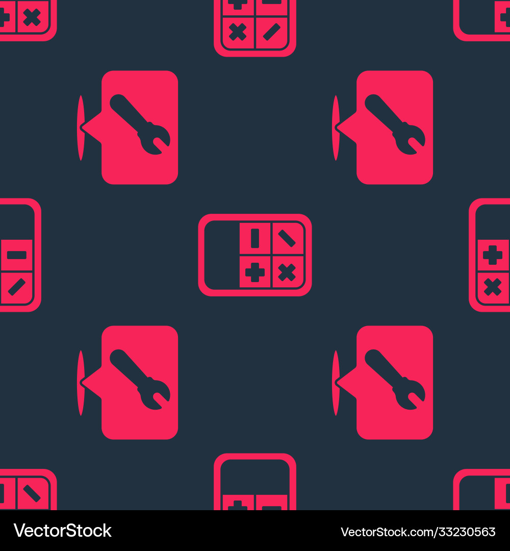 Set location with wrench spanner and calculator Set location with wrench spanner and calculator vector image