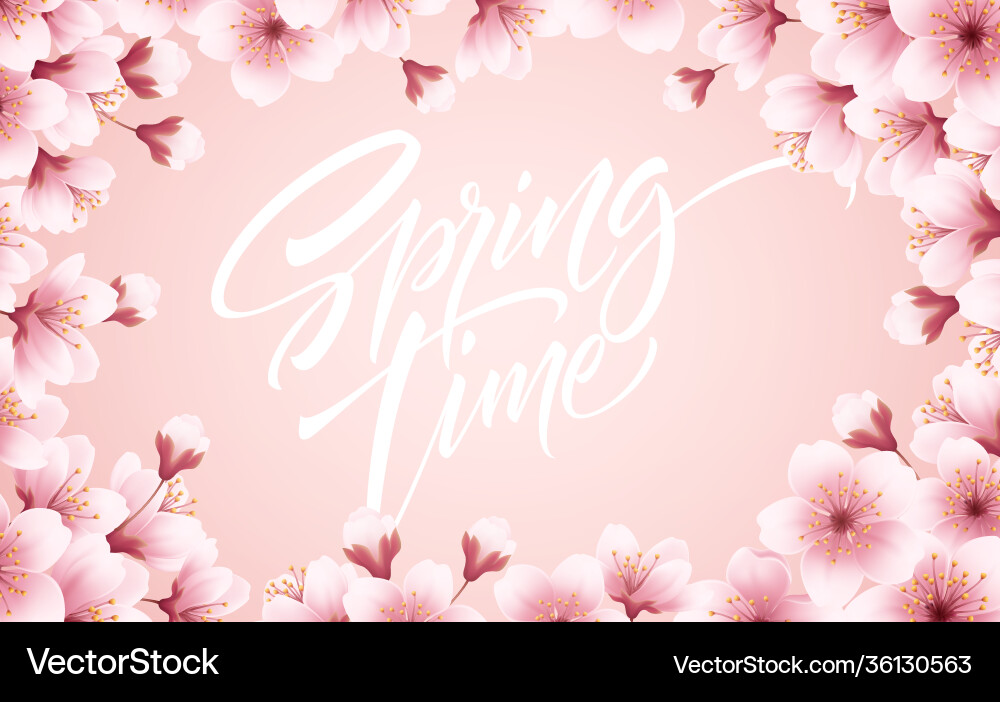 Spring time beautiful background with Spring time beautiful background with vector image