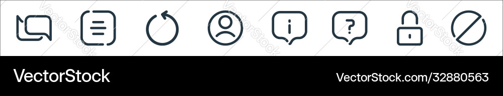 User interface line icons linear set quality User interface line icons linear set quality vector image