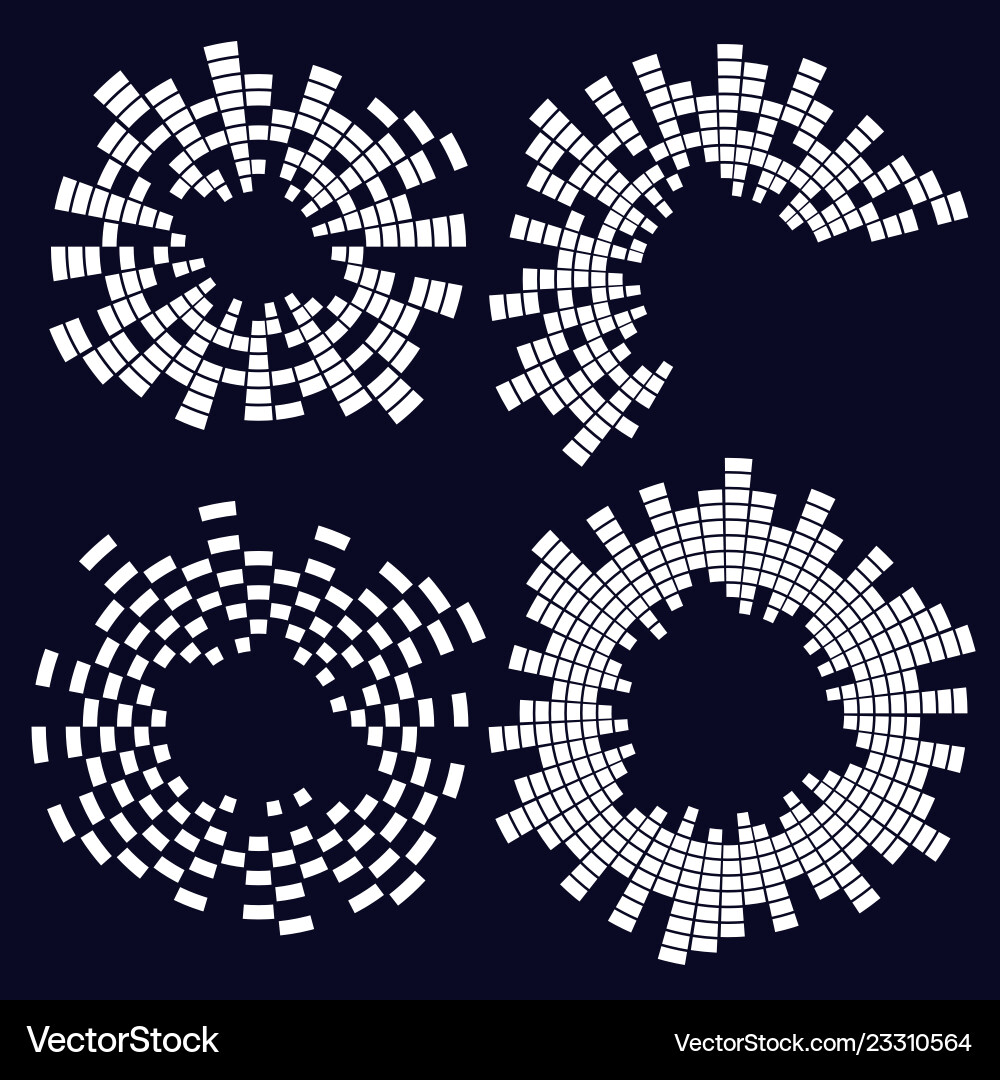 A selection of abstract music equalizers A selection of abstract music equalizers vector image