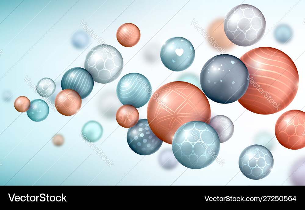 Abstract background with balls flying randomly Abstract background with balls flying randomly vector image