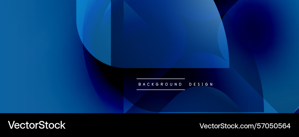Abstract blue gradients overlap creating dynamic Vector Image
