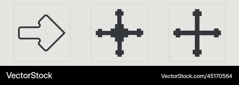 Collection of y2k elements trendy geometric Vector Image