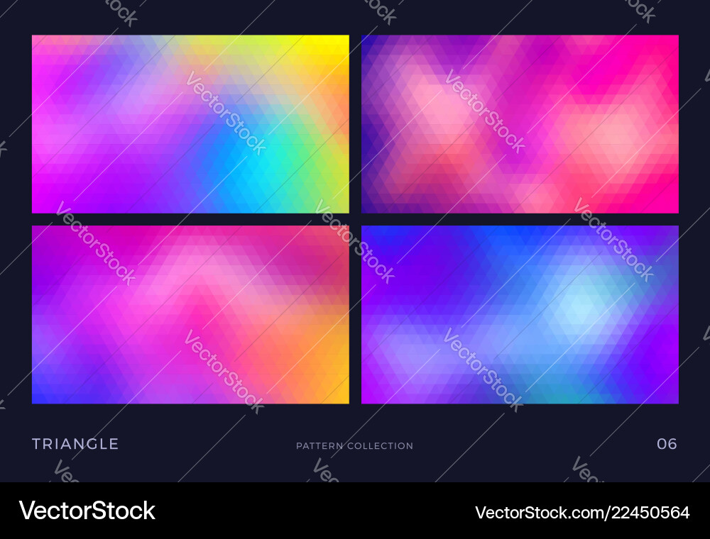 Dreieck Mosaik Hintergrund gesetzt bunt Vektorbild