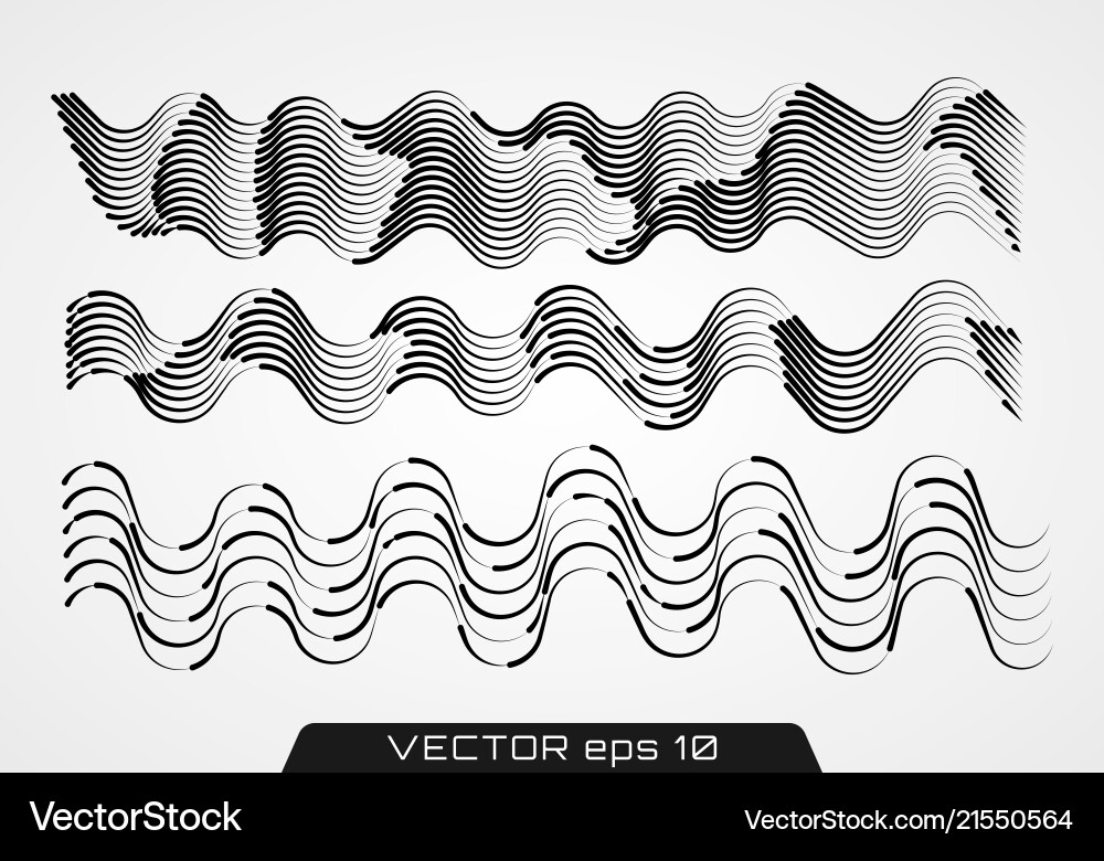 Dynamic Wave Lines - Speed Motion vector image