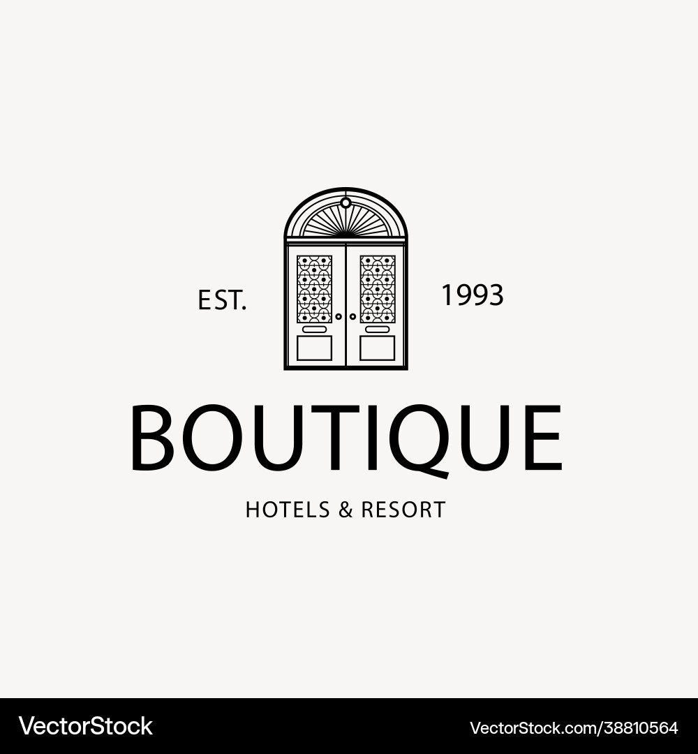 Editable hotel logo business corporate identity Editable hotel logo business corporate identity vector image