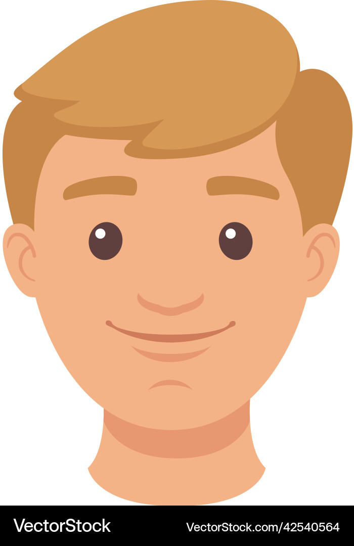 Handsome man character smiling face demonstrating Handsome man character smiling face demonstrating vector image