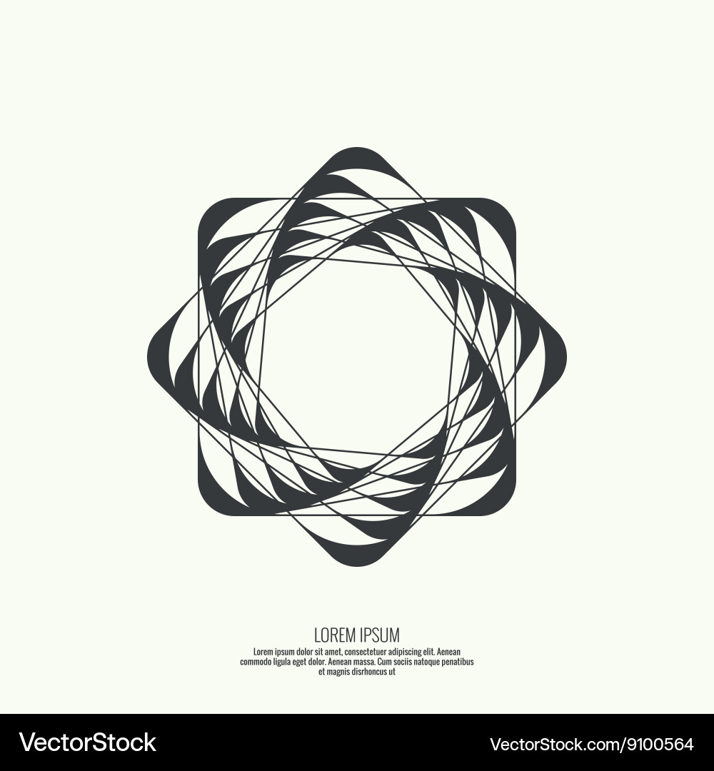 Interlocking Geometric Shapes - Abstract Backgroun vector image