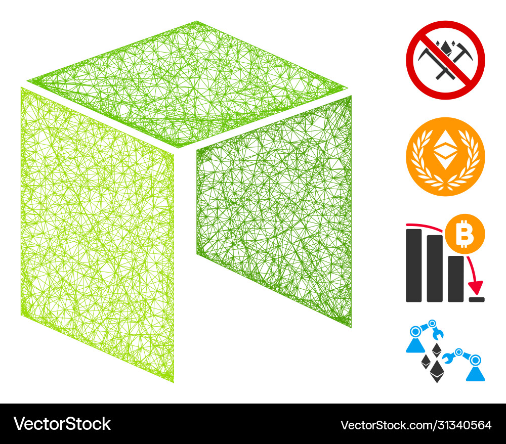 Neo currency web mesh vector image