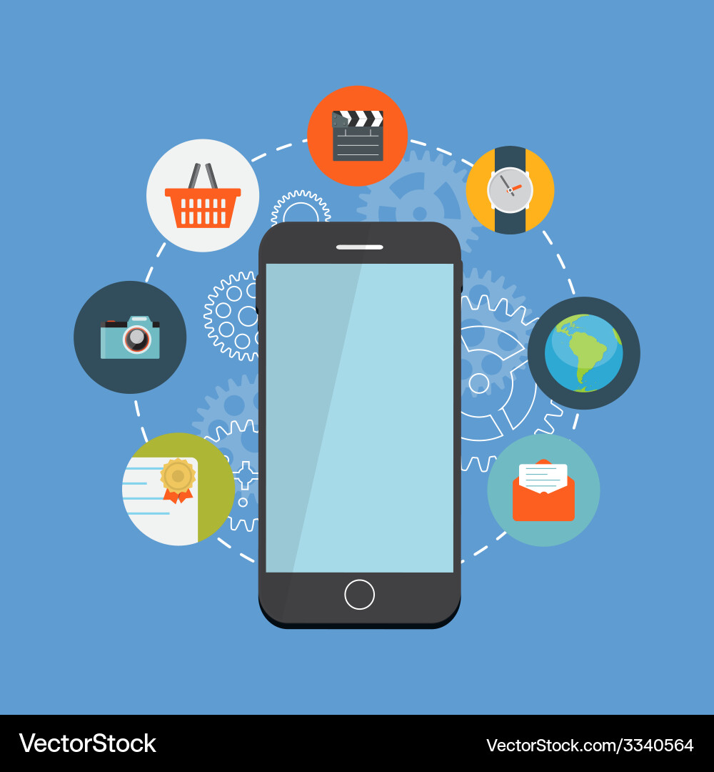 Seo optimizationweb analytics flat concept Vector Image