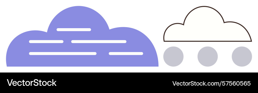 Abstract cloud concepts with lines and circular Abstract cloud concepts with lines and circular Vector Image