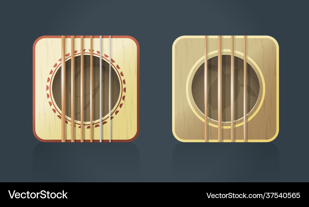 Akustische Gitarre Icon vektorbild
